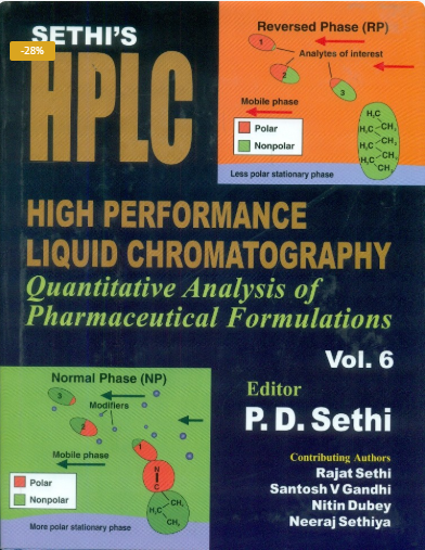 SETHI’S HPLC High Performance Liquid Chromatography: Quantitative Analysis of Pharmaceutical Formulations, Vol. 6 (HB)